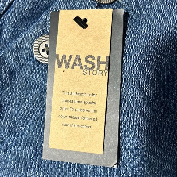 The Limited Womens Chambray Tailored Shorts Size 4 New Cotton Flat Front Button - Picture 3 of 3